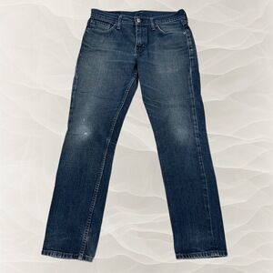 Levi's Jeans Men's 30x30‎ Dark Blue 511 Straight Distressed Denim